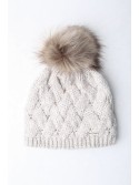 Beige winter hat C3 - Online store - Boutique